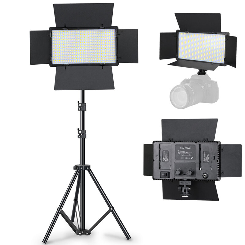Lampu Led-600 Led Video Panel dua warna 3200-5600K, lampu pencahayaan fotografi pada kamera Studio untuk Youtube