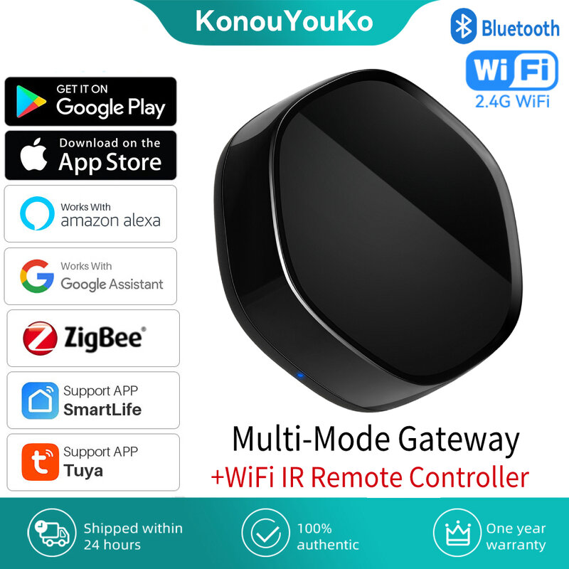 Tuya Smart Life Zigbee 3.0 multi-mode Gateway Hub Ble Mesh WiFi IR bezprzewodowy pilot głos dla Alexa Google Smart Home