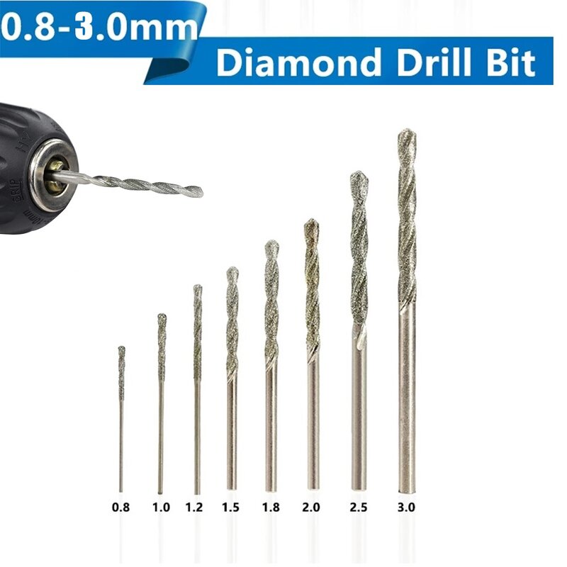 Set di utensili elettrici per lucidatura HSS con punte diamantate per foratura per vetroceramica e semiconduttori