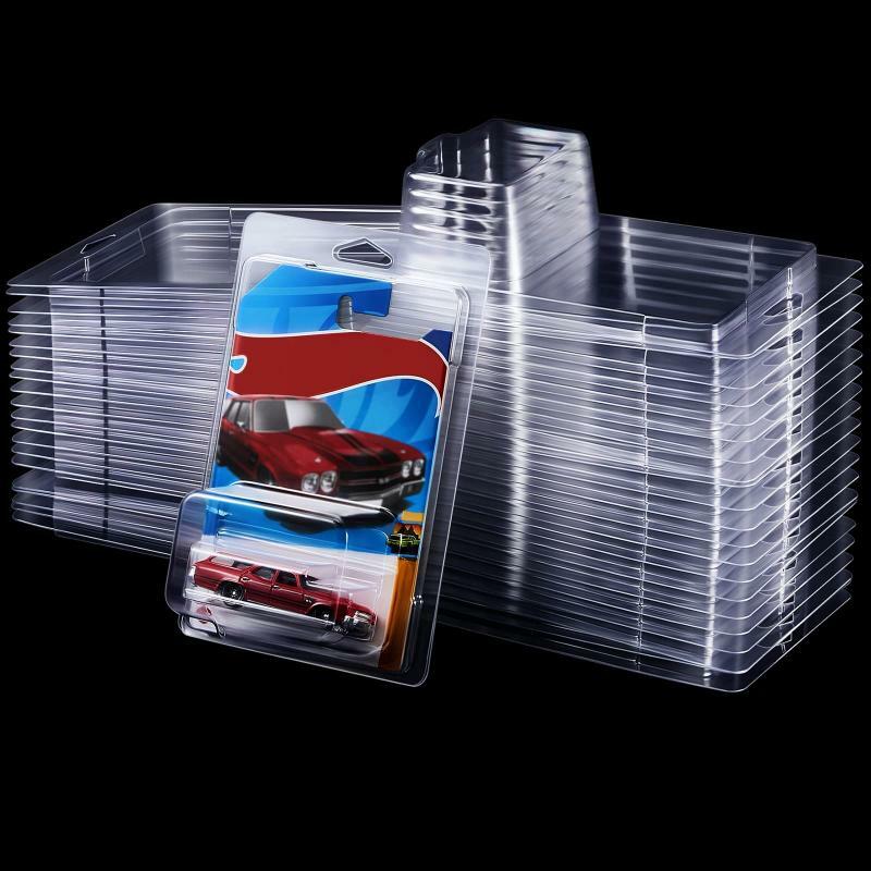 Paquetes protectores de piezas compatibles con Hot Wheels, Fundas protectoras de plástico para exhibición de coche, transparentes, 1 unidad