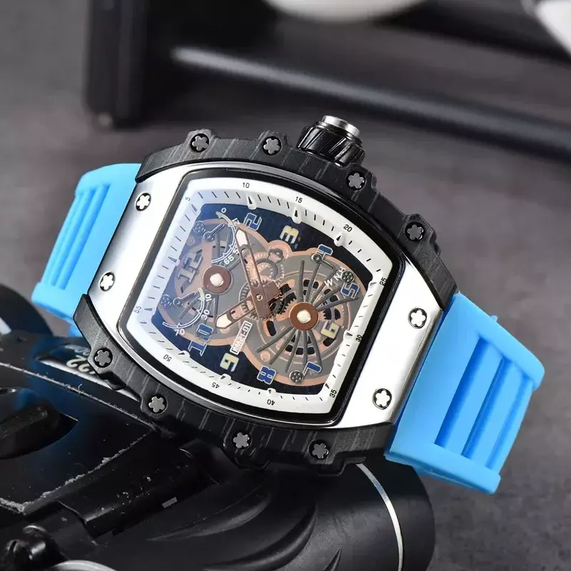 2024 nowy dwukolorowy spersonalizowany zegarek Unisex RM 21-01 wielofunkcyjny automatyczny mechanizm kwarcowy luksusowa marka