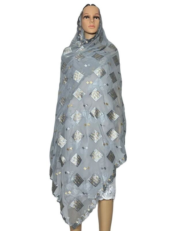 Lenço hijab chiffon para mulher muçulmana, hijab muçulmano, pashmina, turbante, xales de bordado, novo design, frete grátis