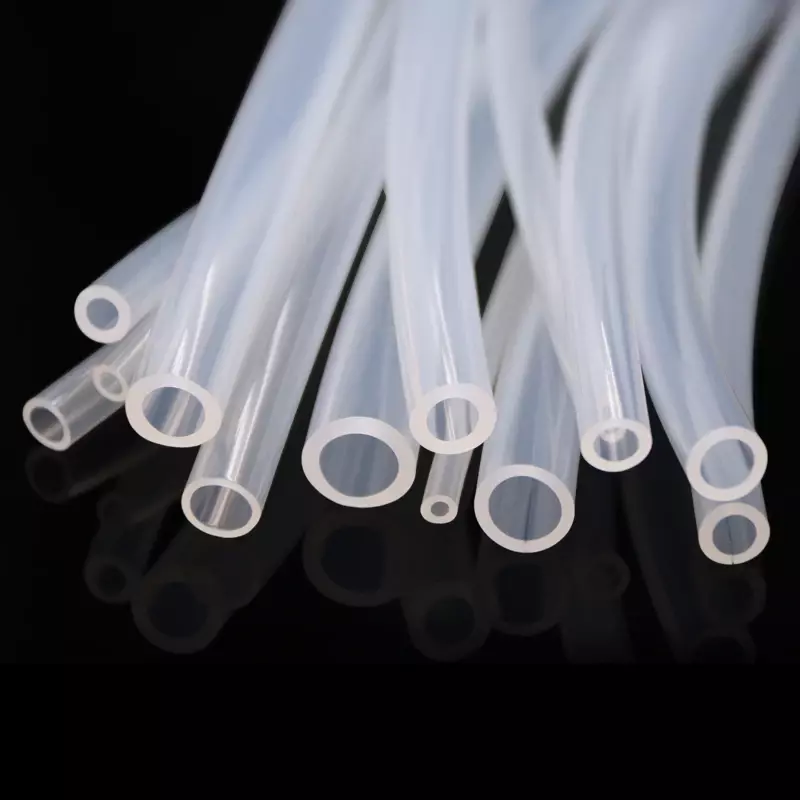 Manguera de goma de silicona de grado alimenticio, tubo de silicona Flexible transparente de 1M de diámetro, 1 2 4 5 6 7 8 9 10 11 12 14 16 18 20 30 50mm