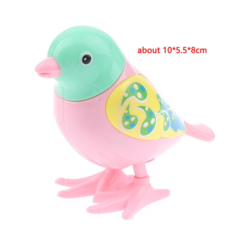 1PC plastica uccelli giocattolo cartone animato genitore-figlio gioco interattivo Wind-up Spinning Clockwork Toys colore casuale