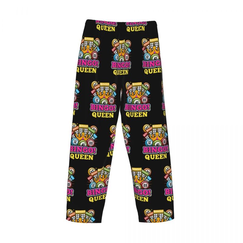 Niestandardowe spodnie od piżamy Bingo Queen Męskie najlepsze zagraj w Bingo Bielizna nocna Lounge Spodnie do spania Rozciągliwe z kieszeniami