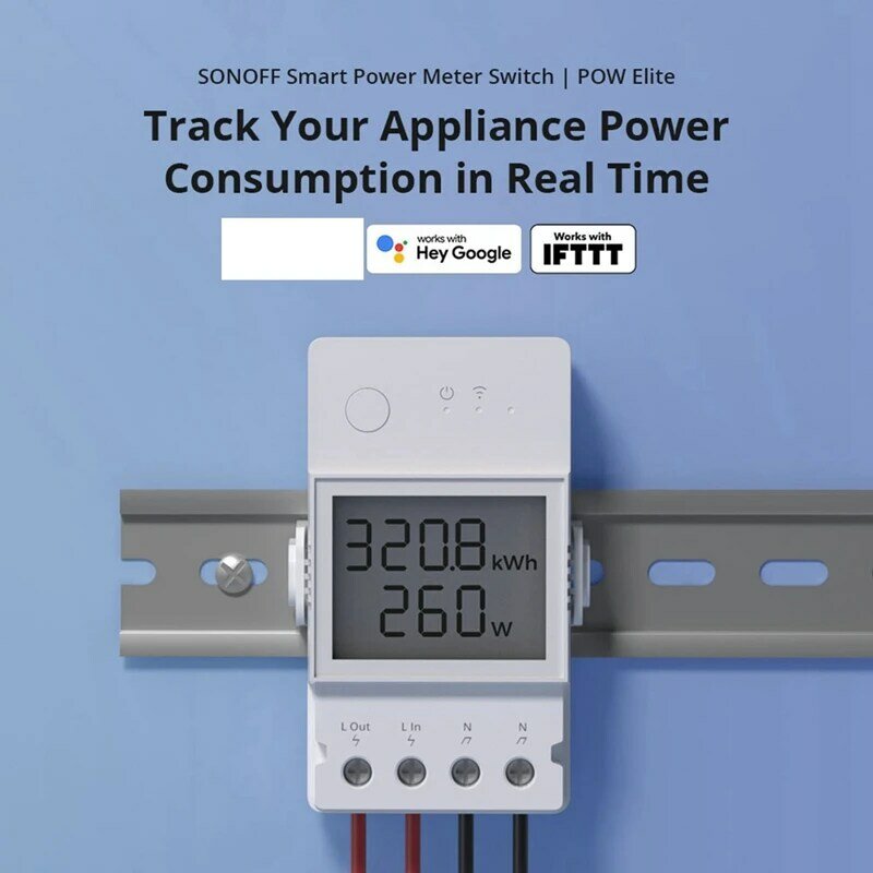 20A Wifi Smart Powers Meter Switch Powers tensione di corrente potenza aggregata in tempo reale consumo risparmia energia