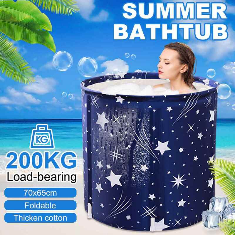 Portable Bathtub Folding Bath Bucket Thicken Shower Barrel Large Adult Tub Baby Swimming Pool Insulation Family Bathroom SPA Tub