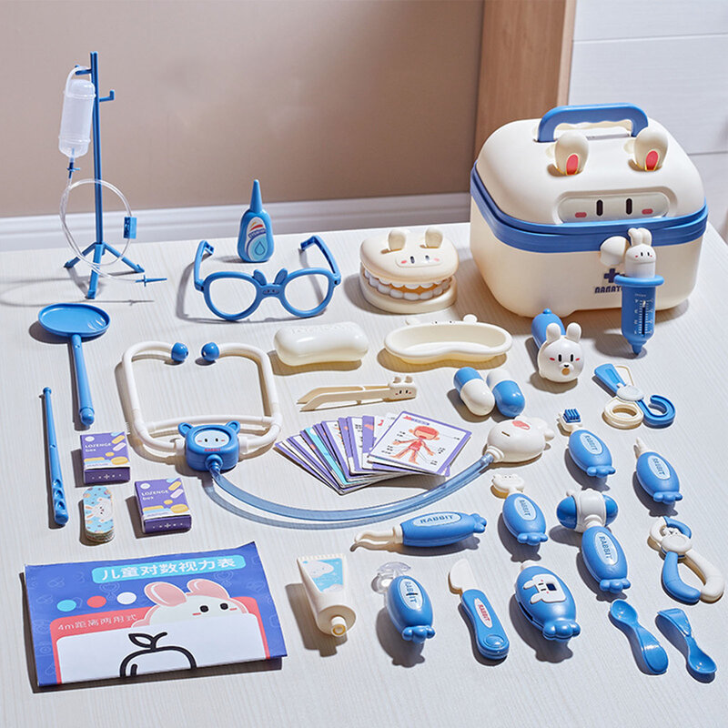 Medical Toy Kids Doctor Pretend Role Play Kit Simulation Dentist Box Girls Educational Game Toys For Children Stethoscope Toys