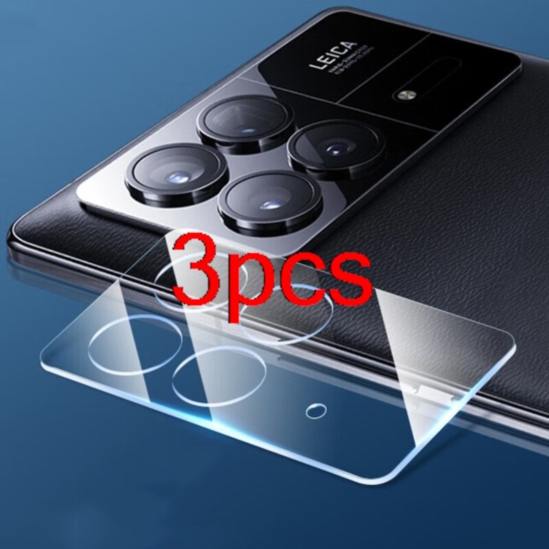 ฟิล์มป้องกันหน้าจอเลนส์กล้อง Xiaomi MIX Fold 3 3D สำหรับ Fold3ด้านหลัง3ฟิล์มป้องกันกระจกเทมเปอร์ครอบเต็มเคส3ชิ้น