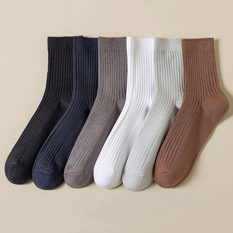 2Pairs Men Cotton Socks Anti-odor Spring Summer Fall Winter Soft Breathable High Quality Male Comfortable Business Socks