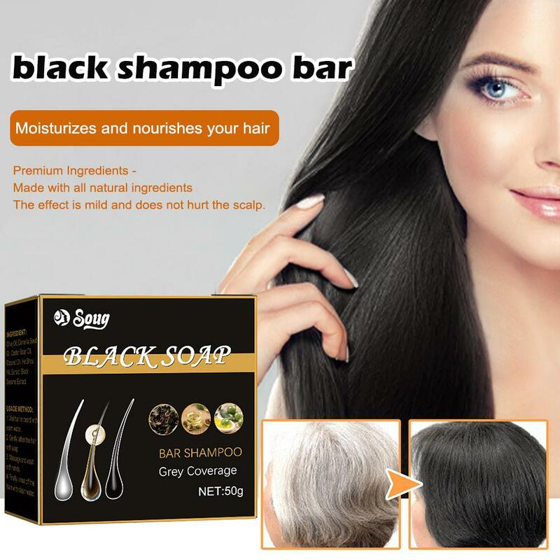 1/3/5pcs Hair Shampoo Soap Polygonum Multiflorum Shampoo Soaps Cover Gray Hair Shampoo Soap To Dye Canas Black Shampoo Bar Soap