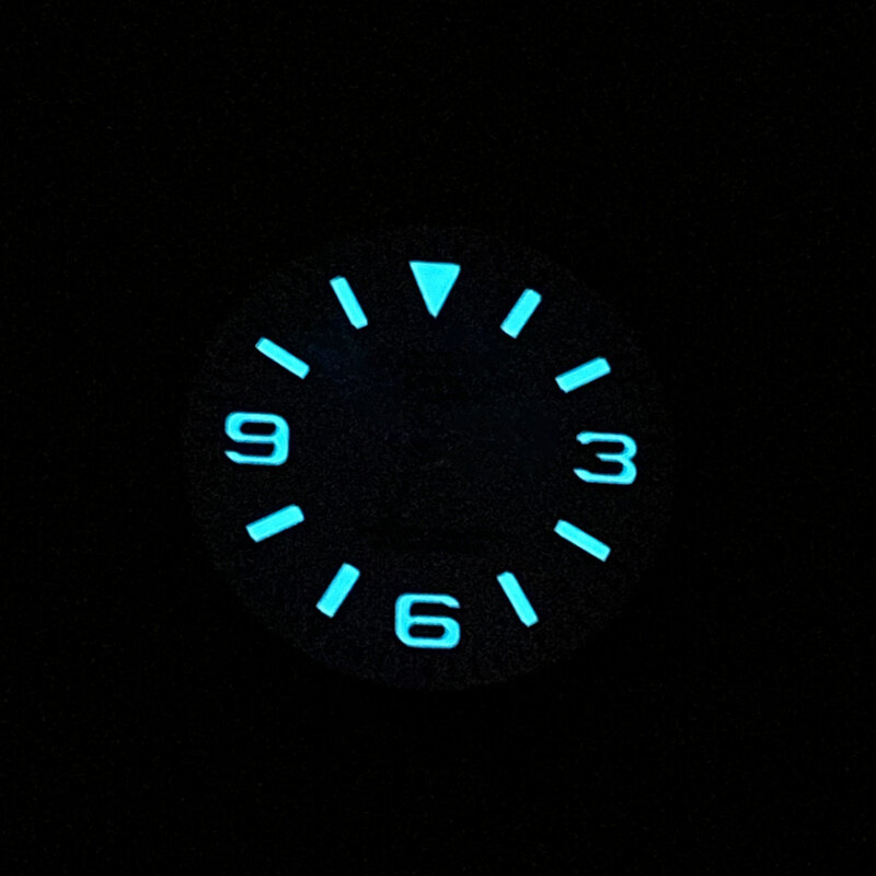 28.5mm S Logo 369 Dial Suitable For NH35/NH36/4R/7S/8215 Movement  Blue Luminous Watch Modification Accessorie