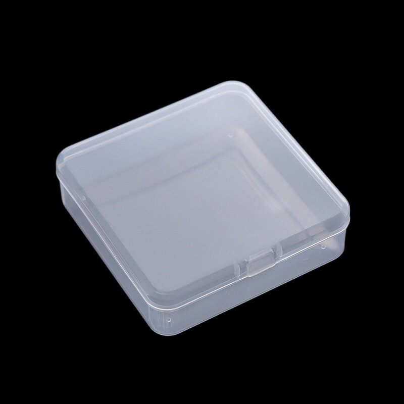 Boîte de rangement carrée transparente pour petits articles, boîtes d'emballage, conteneur de perles de bijoux, outils de pêche officiels du soleil