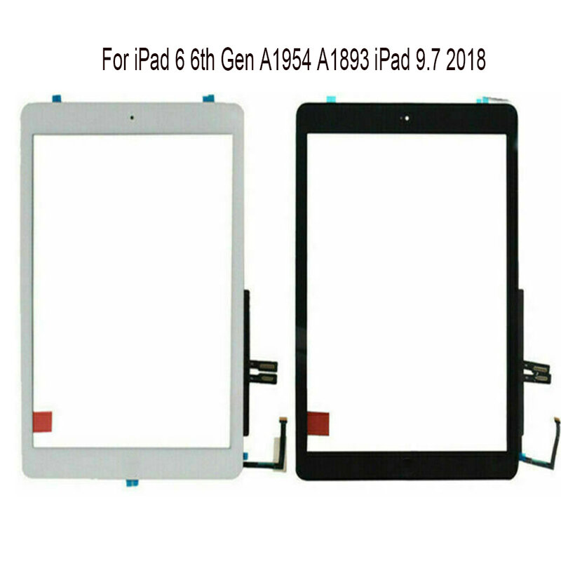 Digitalizador de pantalla táctil para iPad, pantalla de cristal frontal de repuesto para iPad 9,7 2018, 6. ª generación, A1954, A1893