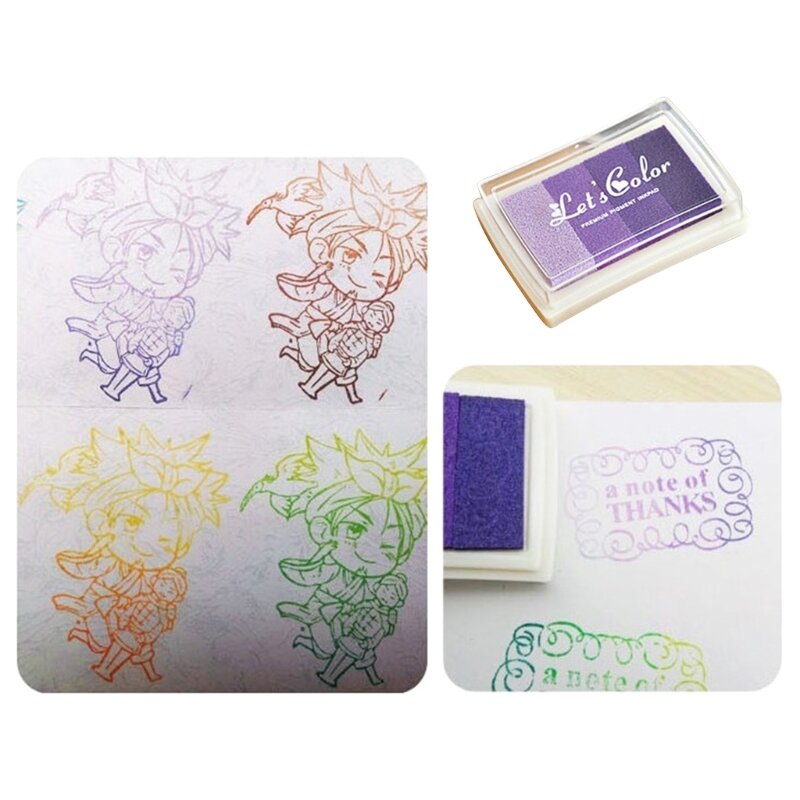 Almohadillas de tinta para manualidades, almohadilla de sello Multicolor, almohadillas de tinta de sello DIY para papel de impresión, nuevo envío directo