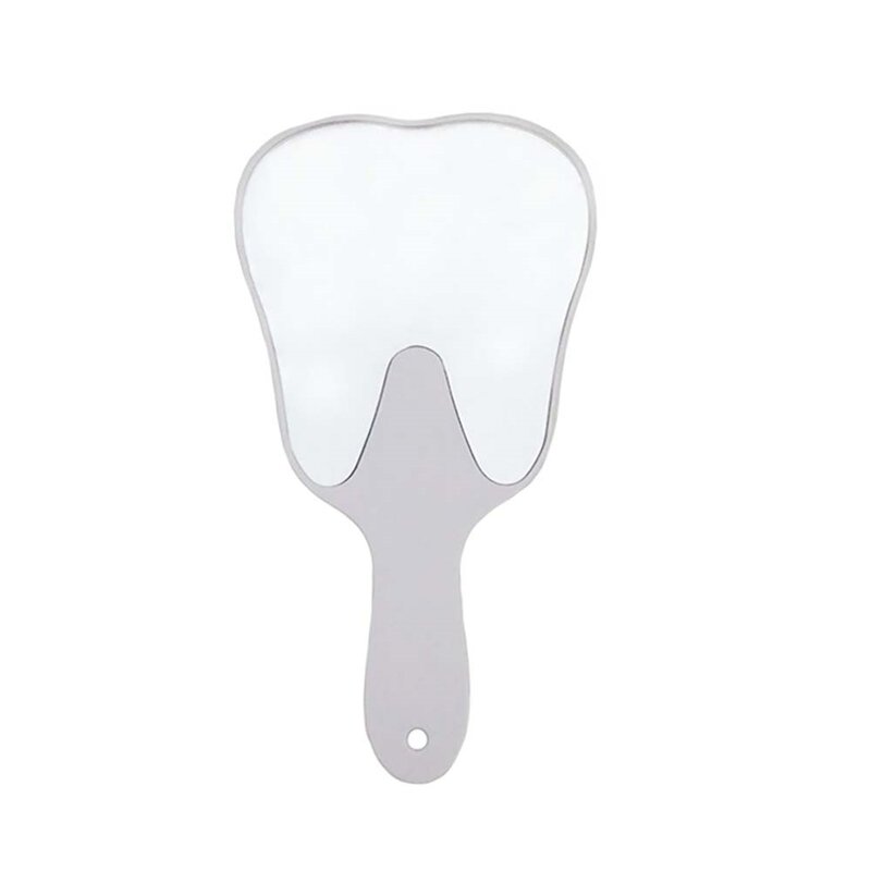 PVC unzerbrechlichen Hands piegel mit Griff Zahnform Spiegel Zahn Mund Untersuchung Make-up Spiegel Zahnmedizin Zubehör Geschenk