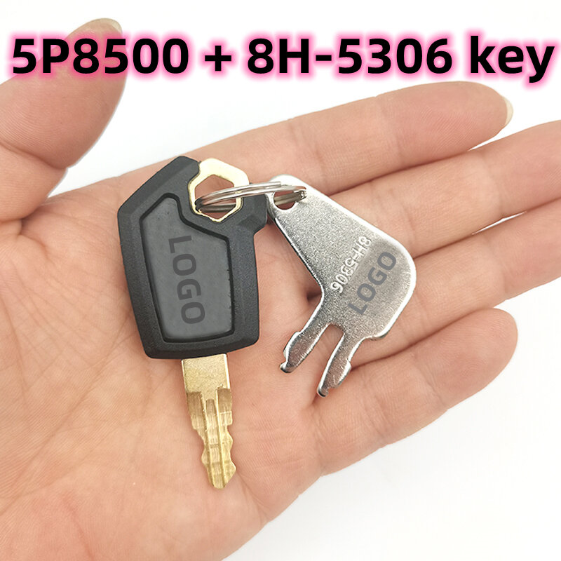 5P8500 y 8H-5306 llave de arranque, cerradura de puerta, interruptor de alimentación, llave de alta calidad, para excavadora oruga, gato, cargador Dozer