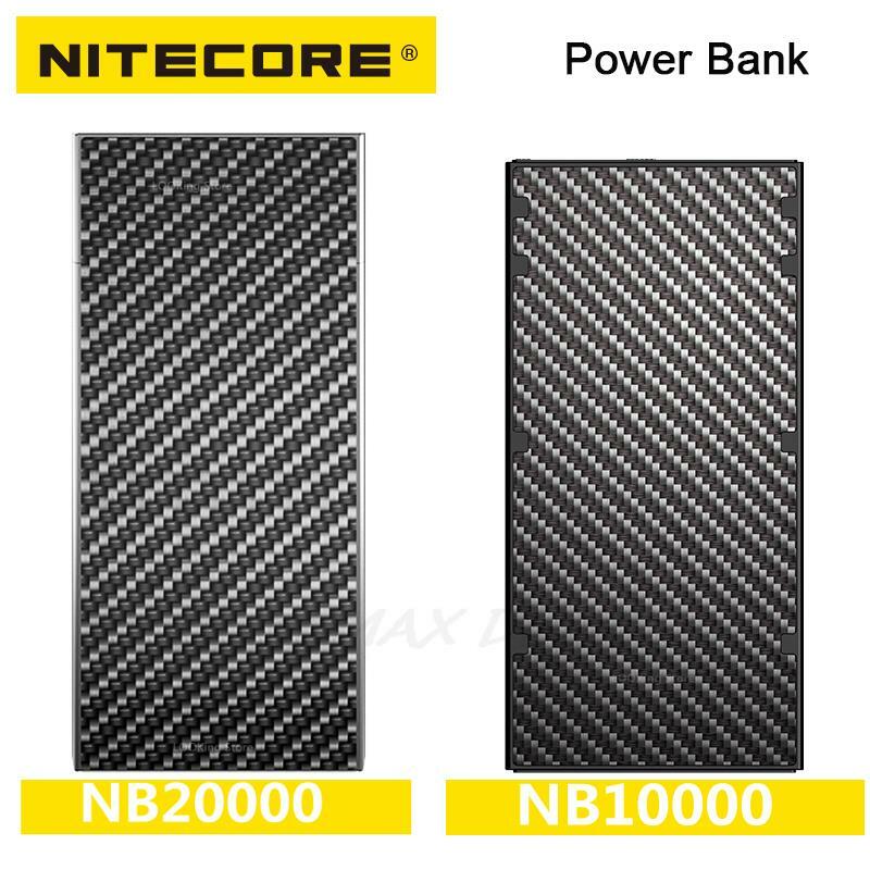 Nitecore NB20000 NB10000 V2.0 NB5000mAh Mobile Power Bank PD Quick Charge สำหรับสมาร์ทนาฬิกาหูฟัง iPhone Xiaomi