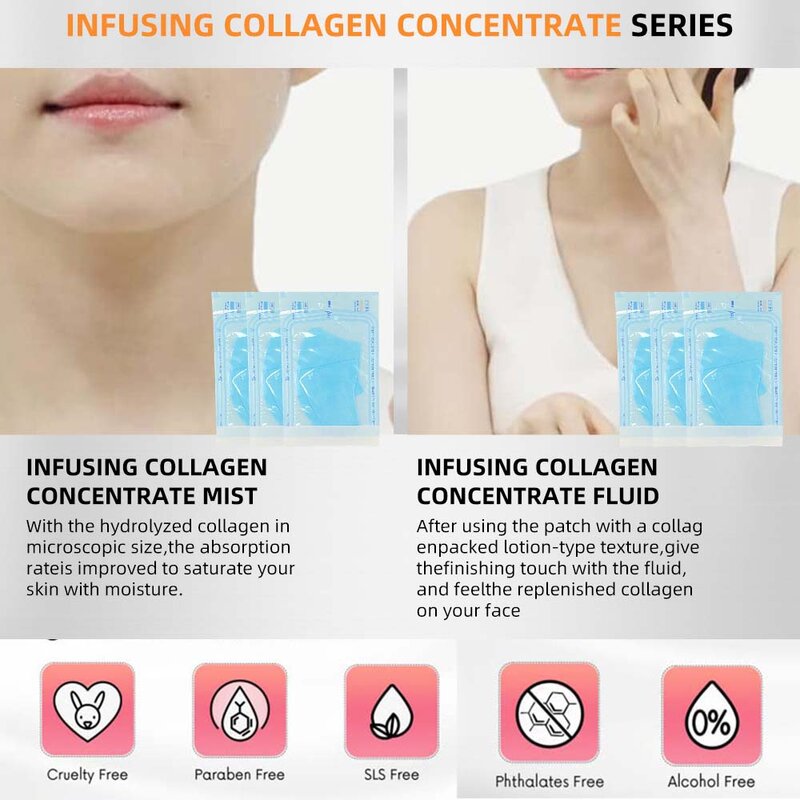Mascarilla Soluble de colágeno para el cuidado de la piel, película antienvejecimiento, elimina las ojeras, nutre la máscara, Colágeno Hidrolizado de alta calidad
