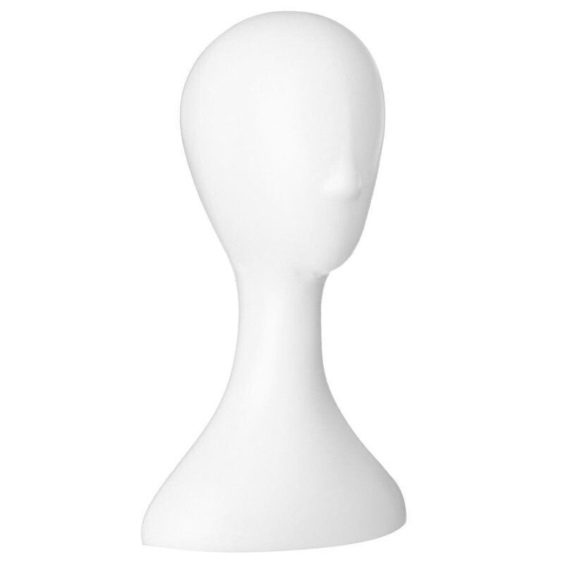 Peruka damska z wysokim plastikowa głowa głowa modelu biała