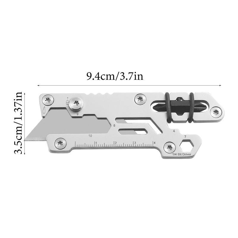 Camping Multitool Portable Utility Cutter With Measurement Scale Function Wrench Bottle Opener Screwdriver Utility Cutter For