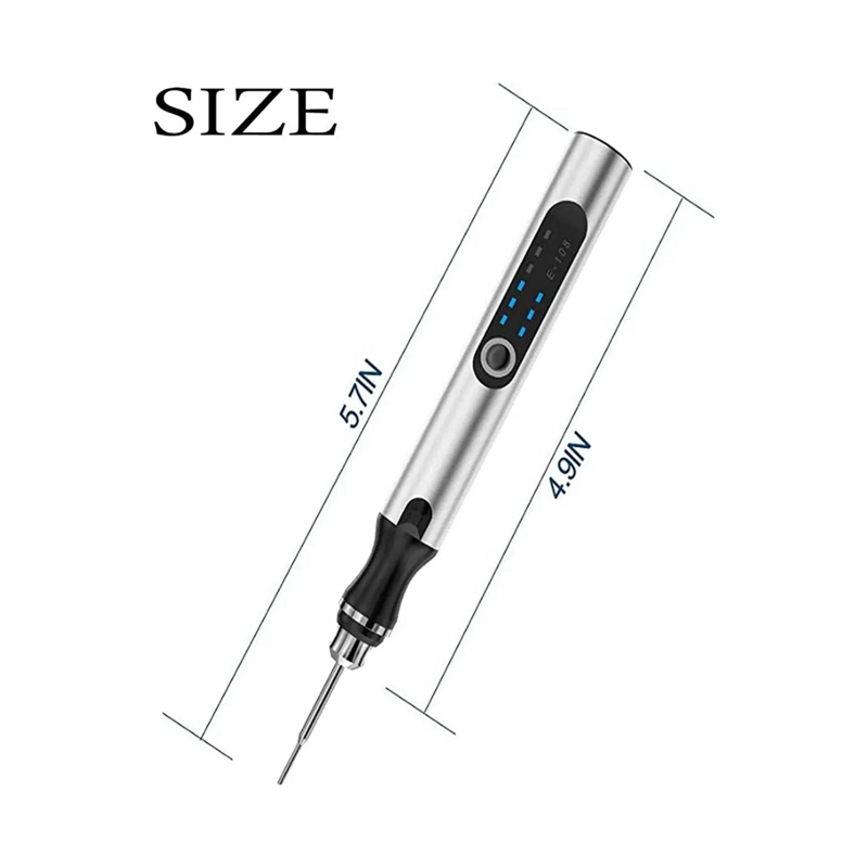 USB Customizer Professional Engraving Pen 30 Bits, Rechargeable Engraving Pen Cordless, Engraver Tool for Metal
