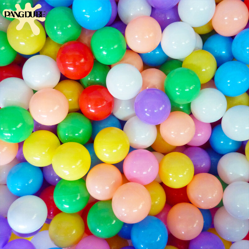 Pangdube ลูกบอลเป่าลม100/50ชิ้นขนาด5.5ซม. ลูกบอลหลากสีสำหรับสระว่ายน้ำแบบแห้งลูกบอลสระสำหรับเด็กเล่นบอลทำจาก PP แบบนิ่มสำหรับมหาสมุทร