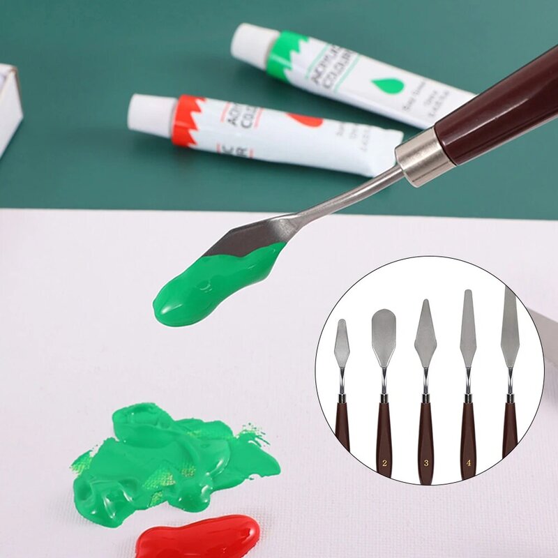 Color Scraper for Blister Oil Painting  Flexible Stainless Steel Head  Comfortable Grip  Creates Textured Paintings  Easy to Use
