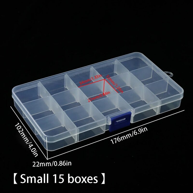 PP 10/15/24/36 Compartment Home Storage Box DIY Electronic Board Accessories Storage Box Screws Electronic Components Tool Box