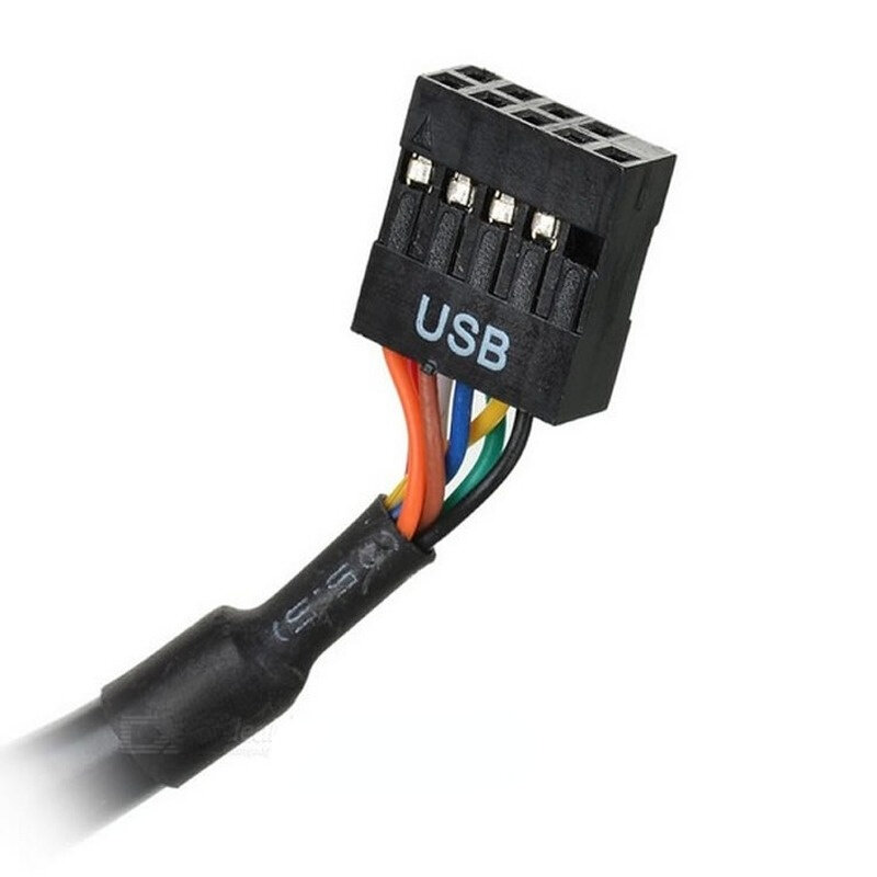Adaptor untuk USB 2.0 Motherboard IDC 10pin/9pin Female Ke USB 3.0 20Pin/19Pin Male 10 Cm