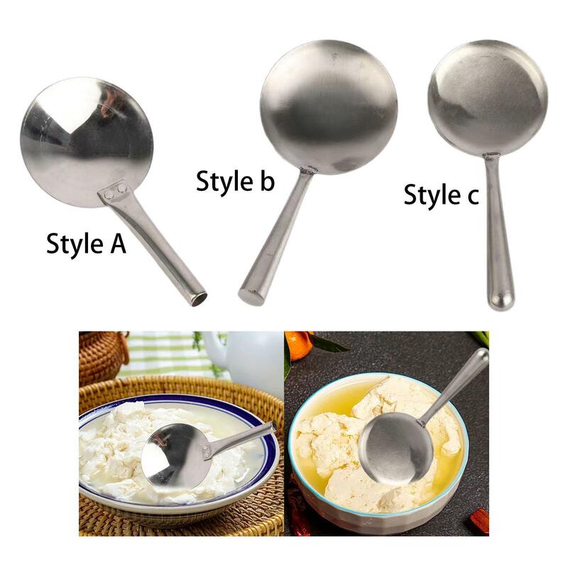 Serving Spoon Stainless Steel Easy to Clean Buffet Spoon Heat Resistant Tofu Spoon Kitchen Scoop for Kitchen Restaurant Home