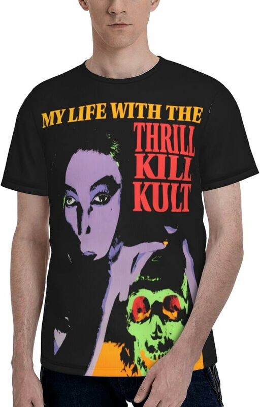 My Life dengan The Thrill L Kill Kult T Shirt pria Fashion Tee musim panas leher bulat atasan lengan pendek