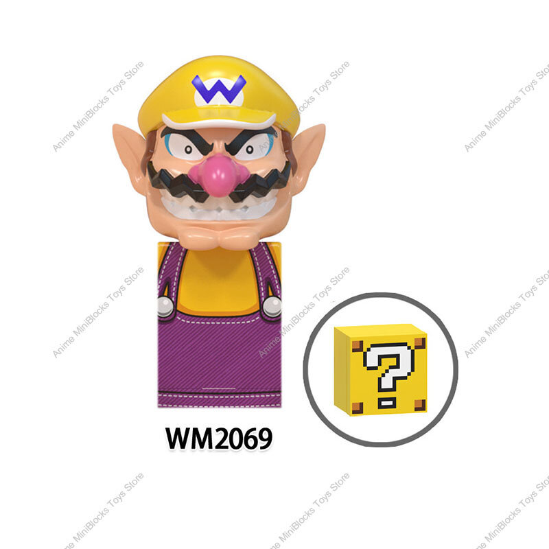 WM6103เกมซูเปอร์โบรญี่ปุ่น Luigi yoshi Bowser koopa kinopio wario ลูกพีชหุ่นมินิบล็อกตัวต่อการ์ตูน