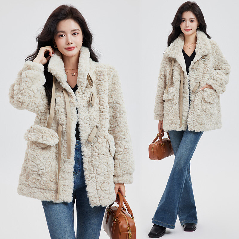 Damen Winter warme lässige Mode Baumwoll jacke koreanischen Stil lose Retro bequeme elegante lose dicke Mantel