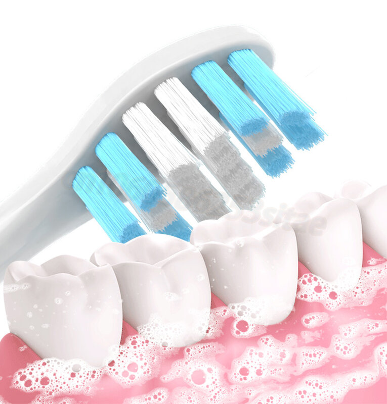 For LX-B001/B002/B004/B005/B006/B009 Electric Toothbrush Heads DuPont Bristles Vacuum Packing Replacement Toothbrush Heads