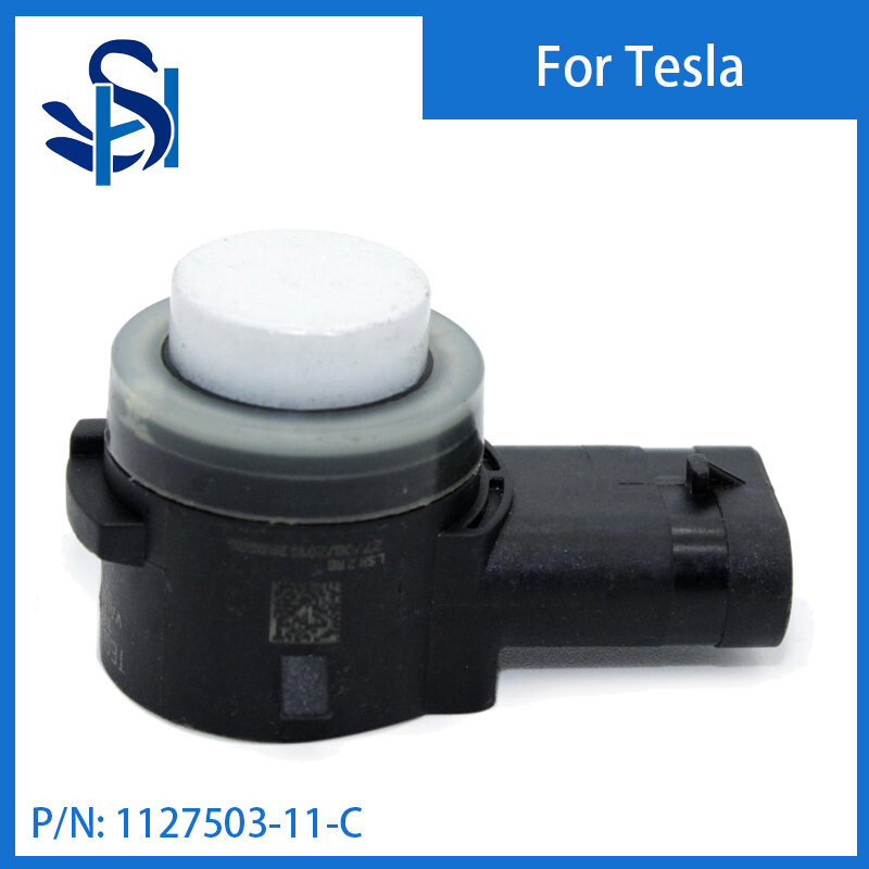 Sensor de estacionamiento para Tesla 3 S X Y, Sensor de parachoques, Radar ultrasónico, Color blanco, 1127503-11-C PDC