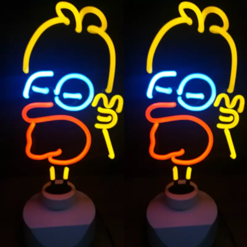 Luci al Neon Led insegna al Neon lampada tubi di vetro personalizzato fenicottero razzo Neon giallo rosa per decorazioni natalizie commerciali regalo nuovo