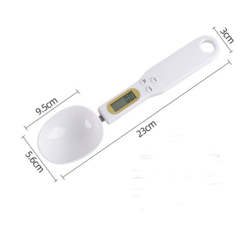 500g 300g 0.1g Cores Gram Eletrônico Pesando Display LCD Elétrico Peso Alimentar Medição Digital Colher De Plástico Escala com USB