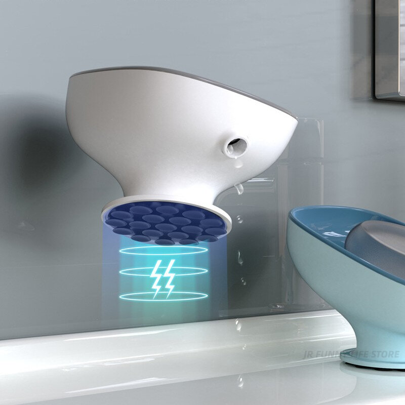 石鹸ホルダー,キッチンスポンジ容器,バスルーム用品用の排水付き超吸引カップ石鹸皿