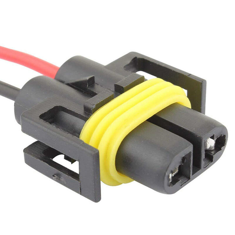 10Pcs H8 H9 H11 Bulb Socket Female Adapter Wiring Harness Sockets Connector Cable Plug Adapter for Headlight Fog Lamp