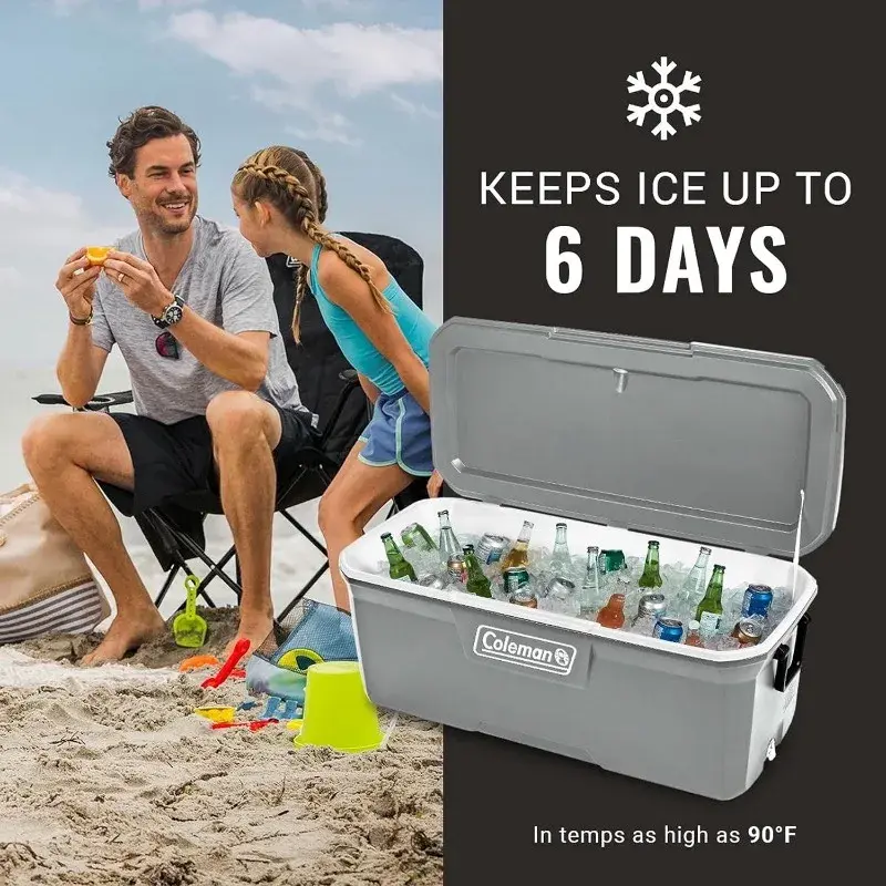 Coleman 316 Series Insulated Portable Cooler with Heavy Duty Latches, Leak-Proof Outdoor High Capacity Hard Cooler