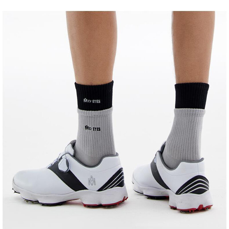 ถุงเท้าถุงเท้ากีฬากอล์ฟสีสำหรับผู้ชายถุงเท้ากีฬากันการเกิดเลอะ