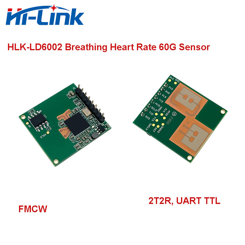 Kit de prueba de Sensor de ritmo cardíaco de respiración humana, 60G, LD6002, HLK-LD6002