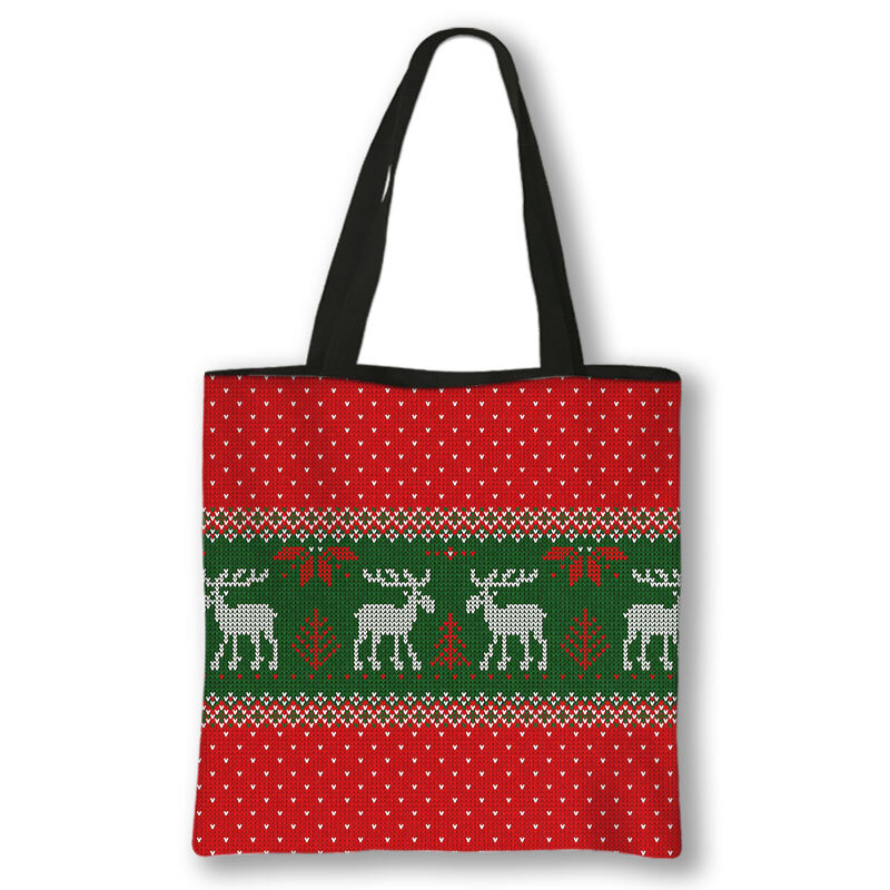 torba bawelniana tote bag torby na zakupy torba materialowa Hot Christmas Day torby na ramię torebka Canvas najlepsze torby na prezenty torby na zakupy Ladies Santa zaopatrzenie firm składana torba na zakupy