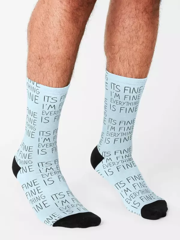 It's Fine I'm Fine Everything is Fine Socks sport sheer shoes Socks Girl Men's