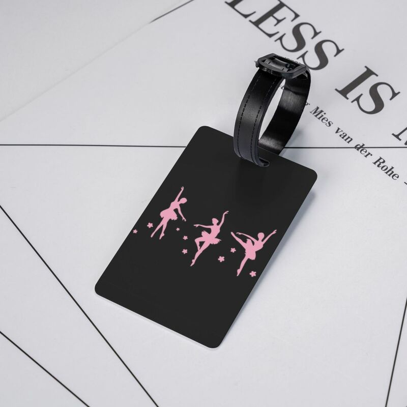 Urocza taniec baletowy etykiety na bagaż dla walizka podróżna baleriny tancerka do tańca prywatności z imiennym identyfikatem