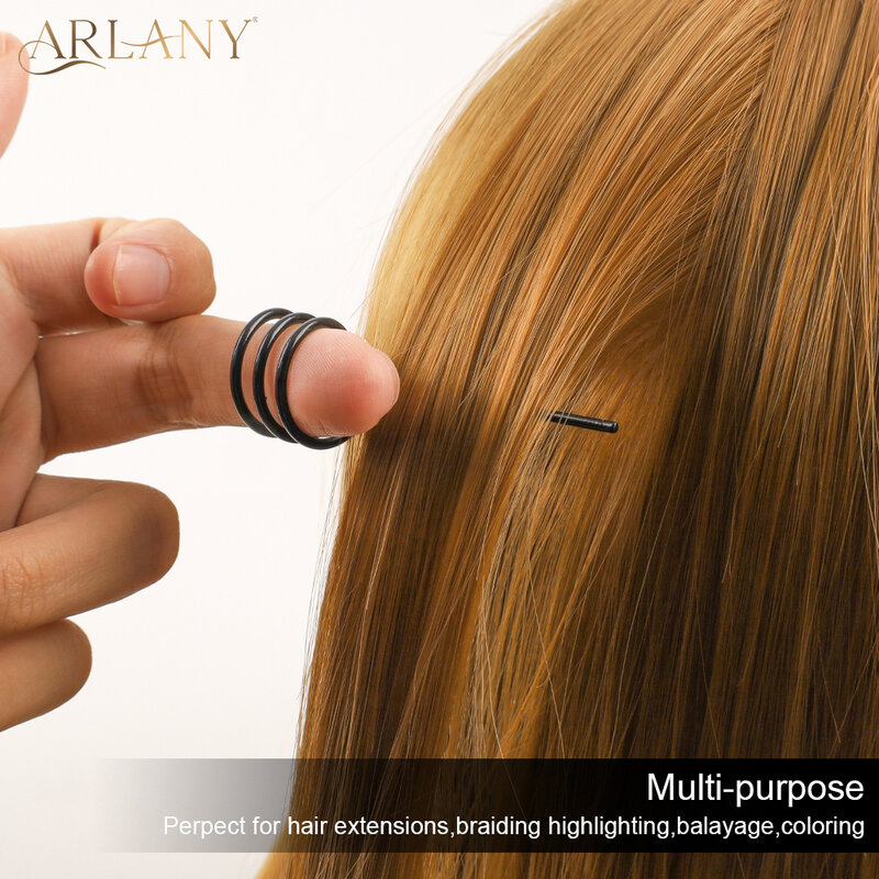 10pcs Metal Parting Finger Ring Hair Sectioning Comb Hair Braiding Weaving Curling Hair Selecting Tool Hair Extension Salon Use