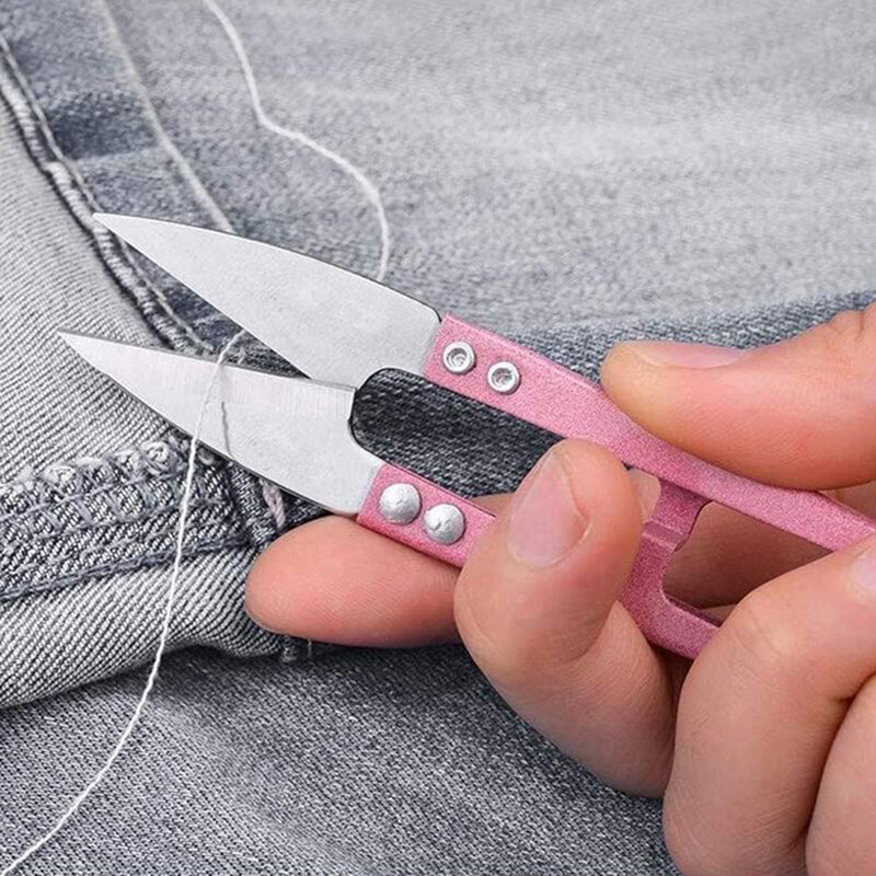 Gunting jahit untuk kain tajam benang pisau gunting bordir untuk seni kerajinan dan proyek DIY