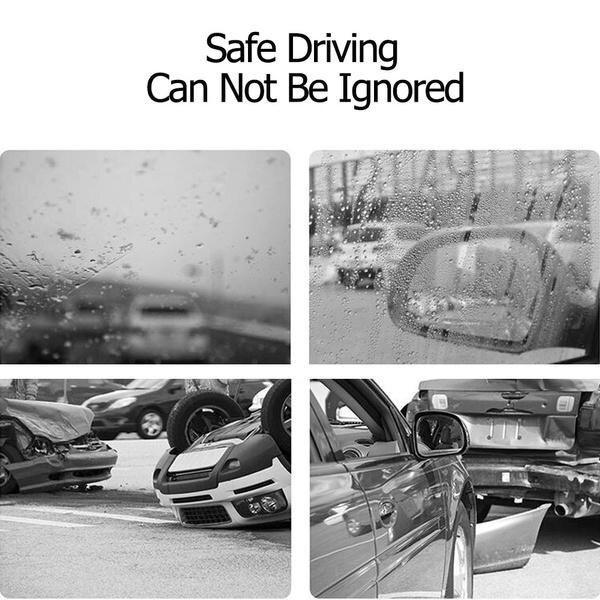 2Pcs/set Car Rainproof Rearview Mirror Film Waterproof and Anti-fog Rainproof Car Window Transparent Film Waterproof Sticker