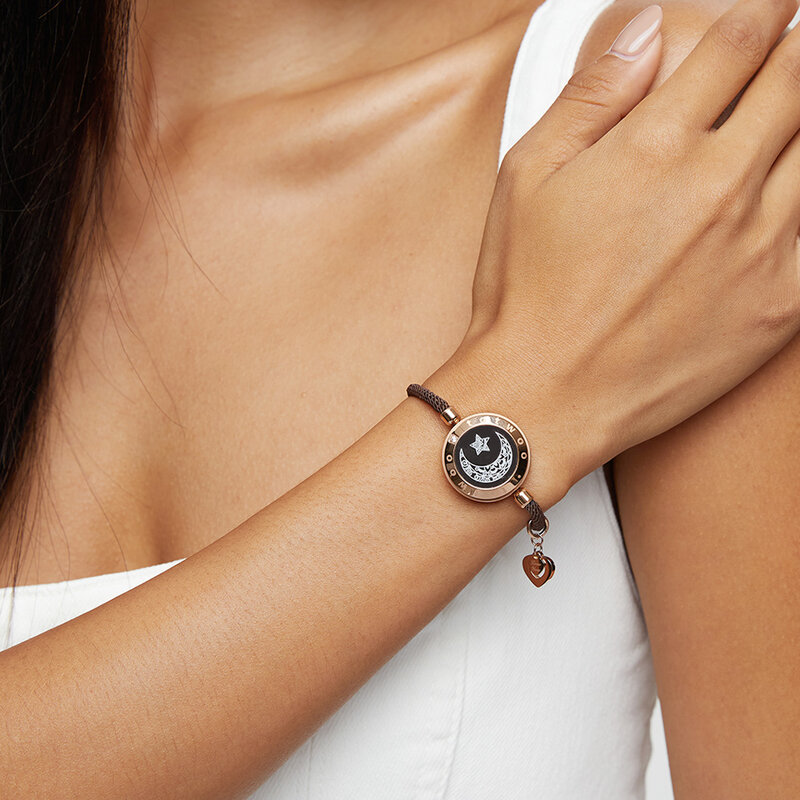 TOTWOO gelang sentuh jarak jauh untuk pasangan, menyala & getaran hubungan hadiah untuk kekasih perhiasan pintar gelang cinta